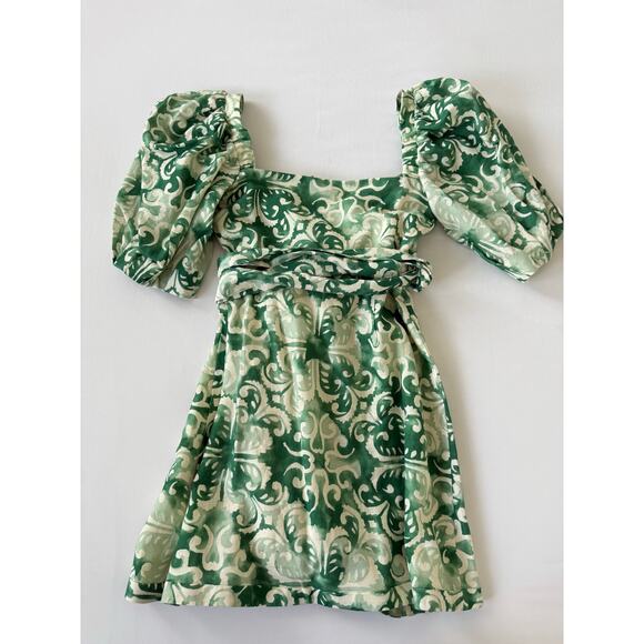 Alexis Short Dress Athenes Sage Mini Wrap Dress Size S NWT - Picture 6 of 6